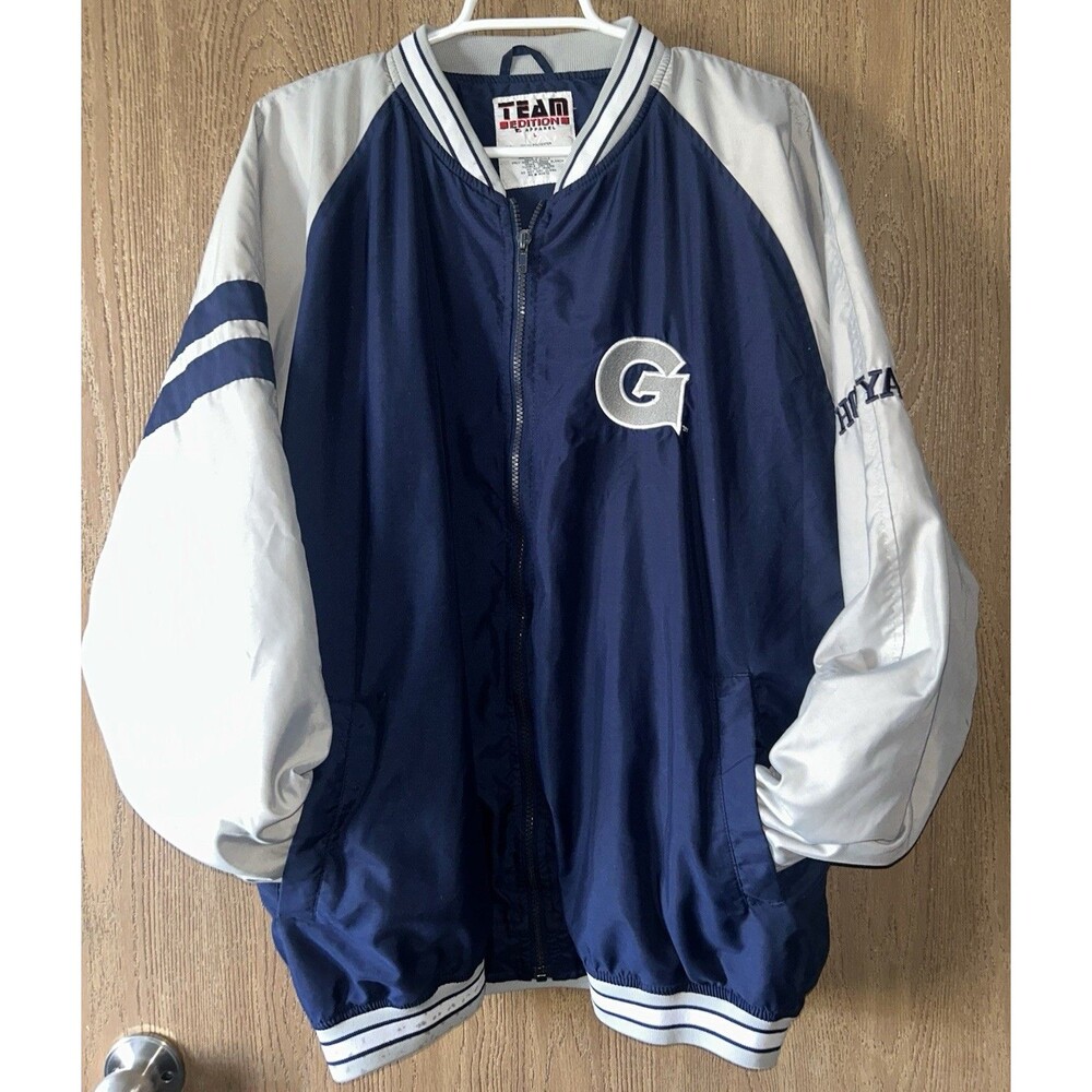 VTG 90’s Team Edition Apparel  Varsity Jacket Blue/Grey Hoyas Men’s Large